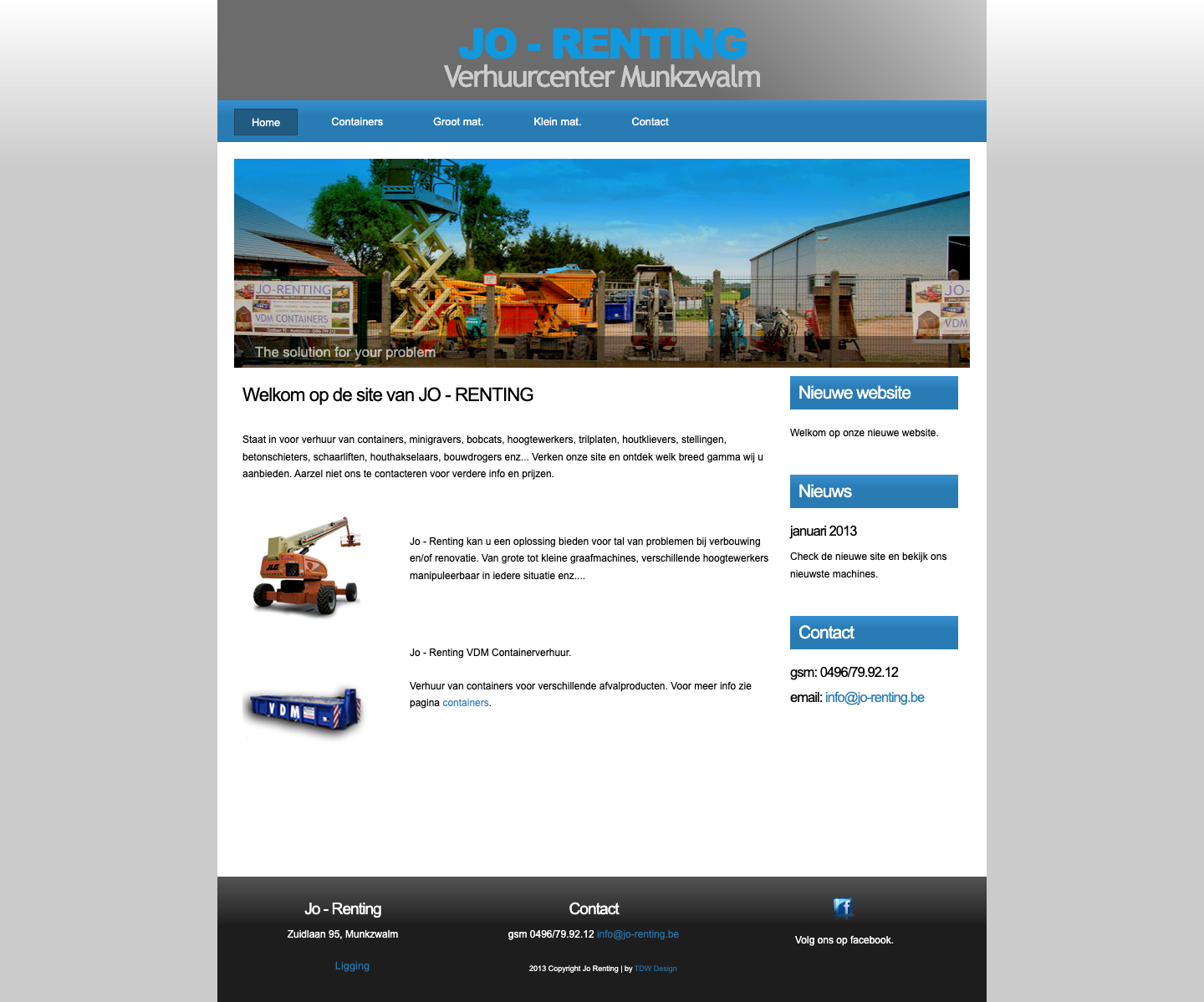 Oude website
